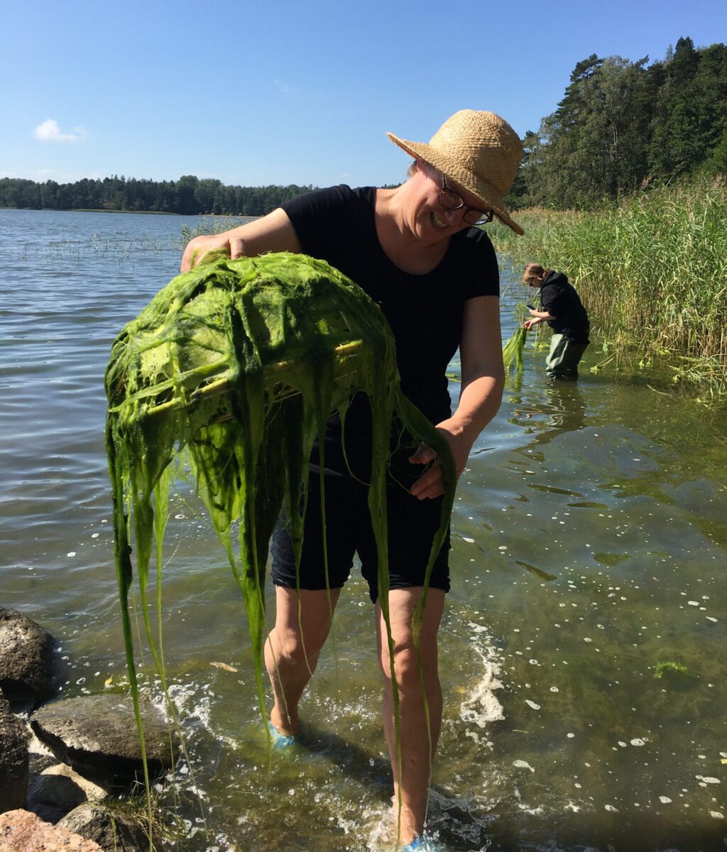 Algae workshop on Vartiosaari island, Julia Lohmann, Aug 2025. Photo by Taru Elfving.